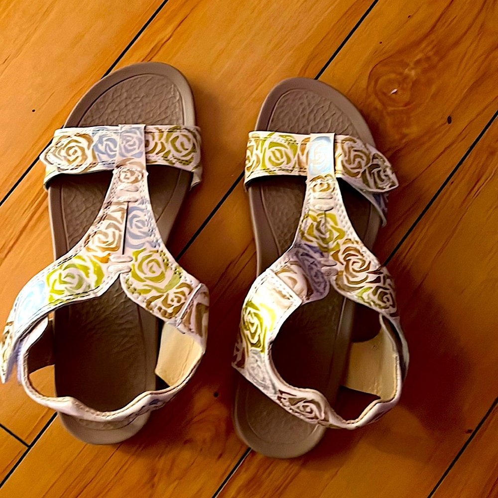 Pretty hand painted sandals
